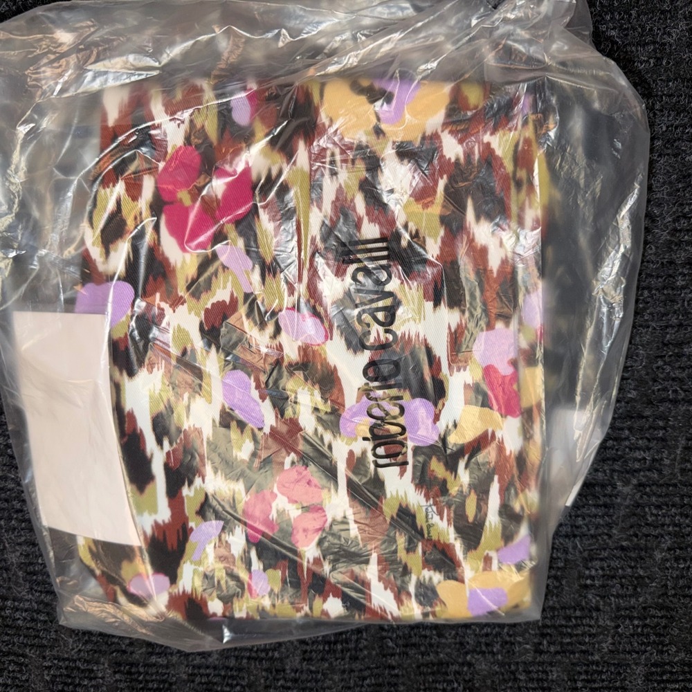 NWT Roberto Cavalli Ikat Leopard Floral Print Jeans IT 48 / US 12 COA  Italy - Picture 7 of 16